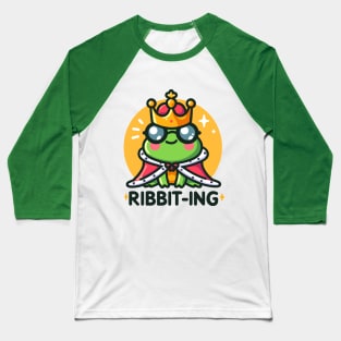 Ribbit-ing: Regal Frog Baseball T-Shirt